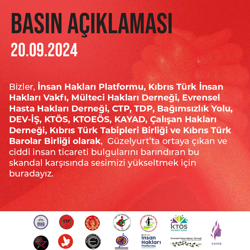 20.09.2024 - Ortak Basın Bildirisi