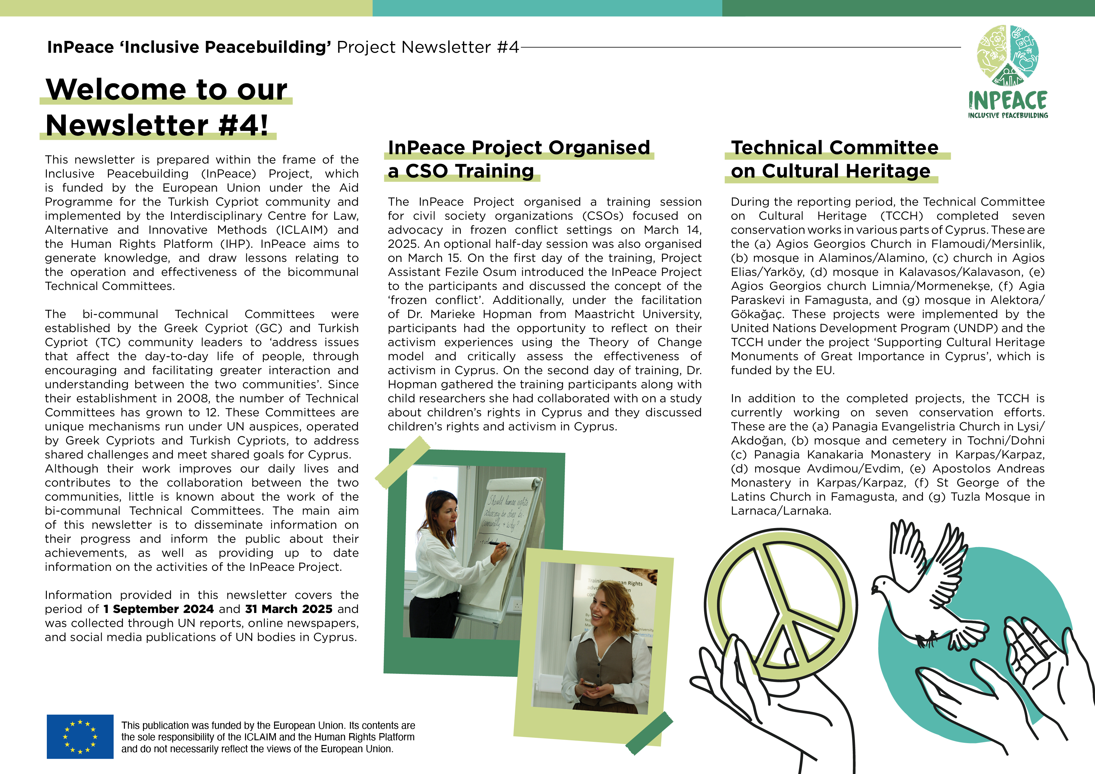 InPeace: Inclusive Peacebuilding Project Newsletter #4 is out.